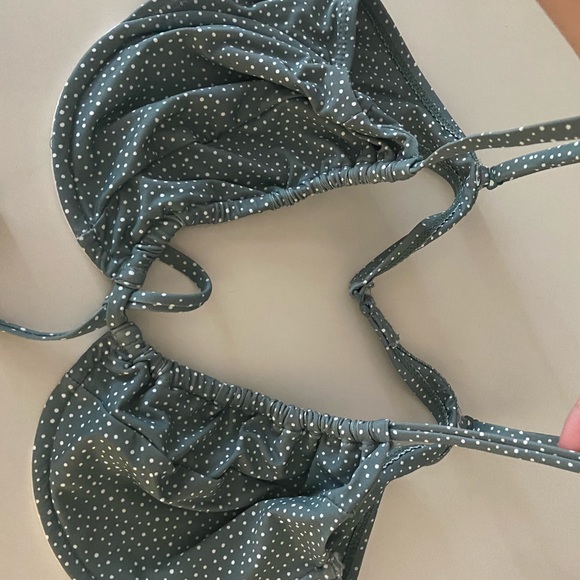 Green and white polka dot bikini Top * no matching bottoms* - Picture 5 of 5